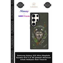 Floranova Samsung Galaxy S25 Ultra Magsafe Uyumlu Kılıf 2.0 3D Işlemeli Aksesuar Erkek Hediyesi Özel Tasarım