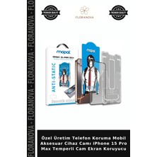 Floranova Özel Üretim Telefon Koruma Mobil Aksesuar Cihaz Camı iPhone 15 Pro Max Temperli Cam Ekran Koruyucu