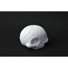 3D Baskı Kafatası Fidget Uzayan Spiral Kafatası Stres Oyuncağı Cadılar Bayramı Dekoru Beyaz