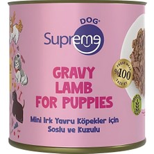 Supreme Dog Mini Irk Yavru Köpekler Için Soslu ve Kuzulu Konserve Mama 200 gr - Tekli