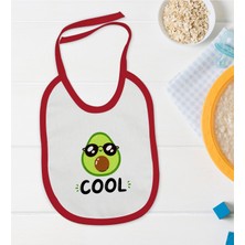BK Gift Bk Kids Cool Tasarımlı Kırmızı Bebek Mama Önlüğü-1