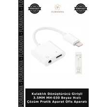 Floranova Kulaklık Dönüştürücü Girişli 3.5mm MH-030 Beyaz Hızlı Çözüm Pratik Aparat Ofis Aparatı