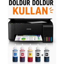 Epson Ecotank L3250 Photoink Mürekkepli Wi-Fi Çok Fonksiyonlu Yazıcı + 1 Siyah Mürekkep Hediyeli