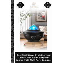 Floranova Özel Seri Starry Projektör LED Lazer LW34 Siyah Gökyüzü Lamba Hobi Aleti Parti Lambası