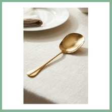 Bşk Virgo Gold Büyük Boy Paslanmaz Çelik Servis Kaşığı & Profesyonel Sunum Gereci 25 cm BSK2026
