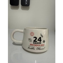 Bumelo Seramik El Işlemesi Kahve Fincanı Kupa Mug Bardak 24 Kasım Öğretmenler Günü