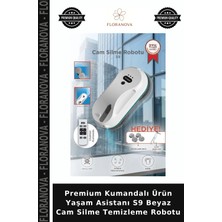 Floranova Premium Kumandalı Ürün Yaşam Asistanı S9 Beyaz Cam Silme Temizleme Robotu