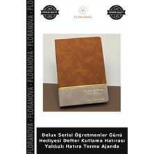 Floranova Delux Serisi Öğretmenler Günü Hediyesi Defter Kutlama Hatırası Yaldızlı Hatıra Termo Ajanda
