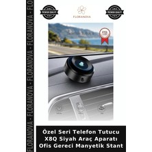 Floranova Özel Seri Telefon Tutucu X8Q Siyah Araç Aparatı Ofis Gereci Manyetik Stant