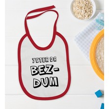 BK Gift Bk Kids Bezdum Tasarımlı Kırmızı Bebek Mama Önlüğü-3
