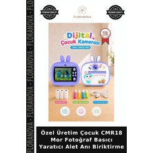 Floranova Özel Üretim Çocuk CMR18 Mor Fotoğraf Basıcı Yaratıcı Alet Anı Biriktirme