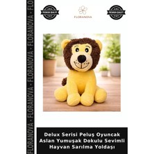 Floranova Delux Serisi Peluş Oyuncak Aslan Yumuşak Dokulu Sevimli Hayvan Sarılma Yoldaşı