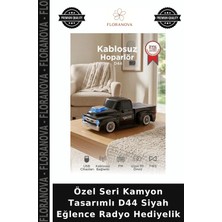 Floranova Özel Seri Kamyon Tasarımlı D44 Siyah Eğlence Radyo Hediyelik