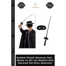 Floranova Kostüm Plastik Aksesuar Seti – Maske ve (67 Cm) Maskeli Kiliç Oyuncak Set Oyun Aksesuarı