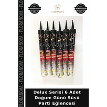 Floranova Delux Serisi 6 Adet Doğum Günü Süsü Parti Eğlencesi