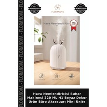 Floranova Hava Nemlendiricisi Buhar Makinesi 220 ml H1 Beyaz Dekor Ürün Büro Aksesuarı Mini Ünite