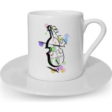 BK Gift Kişiye Özel Mesleki Çellist Türk Kahvesi Fincanı - 2