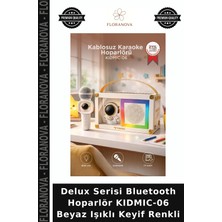 Floranova Delux Serisi Bluetooth Hoparlör Kıdmıc-06 Beyaz Işıklı Keyif Renkli