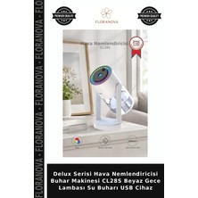 Floranova Delux Serisi Hava Nemlendiricisi Buhar Makinesi CL28S Beyaz Gece Lambası Su Buharı USB Cihaz
