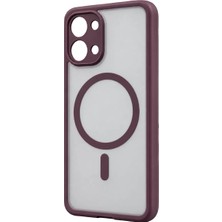Xiaomi Redmi 15C 5g Loji Magsafe Kapak - Bordo