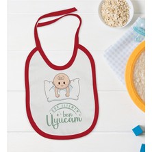 BK Gift Bk Kids Çok Ilişmen Tasarımlı Kırmızı Bebek Mama Önlüğü-1