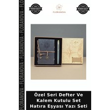Floranova Özel Seri Defter ve Kalem Kutulu Set Hatıra Eşyası Yazı Seti