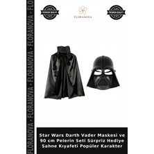 Floranova Star Wars Darth Vader Maskesi ve 90 cm Pelerin Seti Sürpriz Hediye Sahne Kıyafeti Popüler Karakter