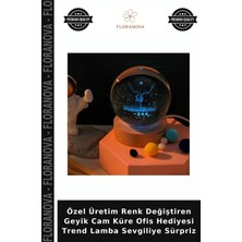 Floranova Özel Üretim Renk Değiştiren Geyik Cam Küre Ofis Hediyesi Trend Lamba Sevgiliye Sürpriz