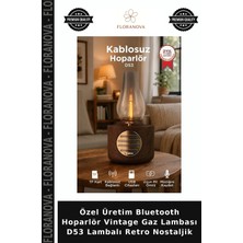 Floranova Özel Üretim Bluetooth Hoparlör Vintage Gaz Lambası D53 Lambalı Retro Nostaljik