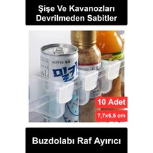 Wonara #rafayırıcı Buzdolabı Raf Ayırıcı 10 Adet Kapak Içi Bölme Düzenleyici Şeffaf Plastik Mutfak Kiler Dolap Organizer Çok Amaçlı Tak Çıkar Şişe Kavanoz Sabitleyici Pratik Yer Tasarrufu Sağlayan Set