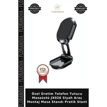 Floranova Özel Üretim Telefon Tutucu Masaüstü JX026 Siyah Araç Montaj Masa Standı Pratik Stant