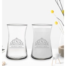BK Gift Kişiye Özel Isimli 2’li Heybeli Çay Bardağı Rakı Kadehi-12