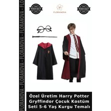 Floranova Özel Üretim Harry Potter Gryffindor Çocuk Kostüm Seti 5-6 Yaş Kurgu Temalı