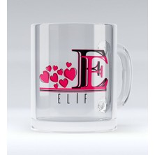 BK Gift Kişiye Özel Harf Cam Kupa Bardak-2