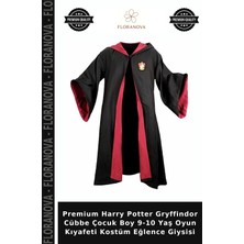 Floranova Premium Harry Potter Gryffindor Cübbe Çocuk Boy 9-10 Yaş Oyun Kıyafeti Kostüm Eğlence Giysisi