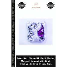 Floranova Özel Seri Venedik Kedi Model Magnet Masaüstü Süsü Hediyelik Eşya Minik Süs