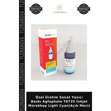 Floranova Özel Üretim Sanat Yazıcı Baskı Agfaphoto T6735 Inkjet Mürekkep Light Cyan(Açık Mavi)