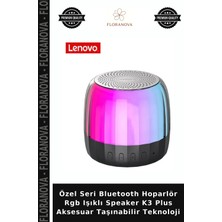 Floranova Özel Seri Bluetooth Hoparlör Rgb Işıklı Speaker K3 Plus Aksesuar Taşınabilir Teknoloji