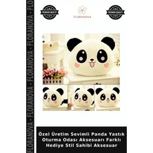 Floranova Özel Üretim Sevimli Panda Yastık Oturma Odası Aksesuarı Farklı Hediye Stil Sahibi Aksesuar