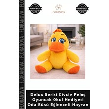 Floranova Delux Serisi Civciv Peluş Oyuncak Okul Hediyesi Oda Süsü Eğlenceli Hayvan