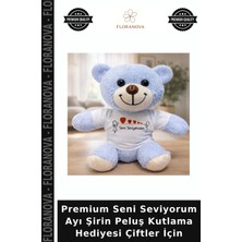 Floranova Premium Seni Seviyorum Ayı Şirin Peluş Kutlama Hediyesi Çiftler Için