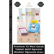 Floranova Premium Y2 Mavi Çocuk Tableti Aktif Ogrenim Minikler Öğrenme Aracı