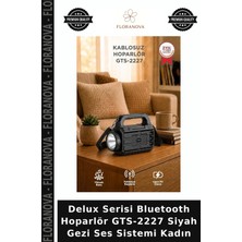 Floranova Delux Serisi Bluetooth Hoparlör GTS-2227 Siyah Gezi Ses Sistemi Kadın