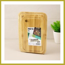 Bezos Bambu Kesme Tahtası 2'li Set - 18X28 & 22X32 cm Bcks