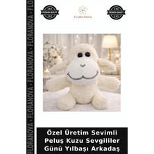 Floranova Özel Üretim Sevimli Peluş Kuzu Sevgililer Günü Yılbaşı Arkadaş