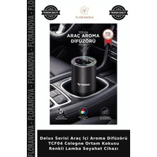 Floranova Delux Serisi Araç Içi Aroma Difüzörü TCF04 Cologne Ortam Kokusu Renkli Lamba Seyahat Cihazı