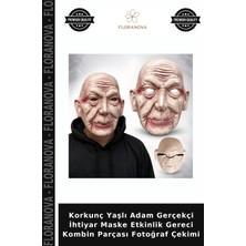 Floranova Korkunç Yaşlı Adam Gerçekçi Ihtiyar Maske Etkinlik Gereci Kombin Parçası Fotoğraf Çekimi