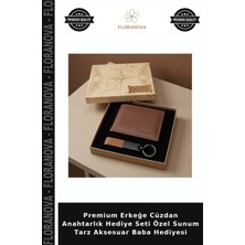 Floranova Premium Erkeğe Cüzdan Anahtarlık Hediye Seti Özel Sunum Tarz Aksesuar Baba Hediyesi