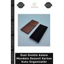 Floranova Özel Üretim Kalem Mandala Desenli Karton Kutu Organizatör