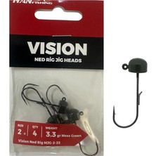 Han Fishing Hanfish Vision Ned Rig Jig Head Mjg 3.3gr No:2 Moss Green 4 Adet